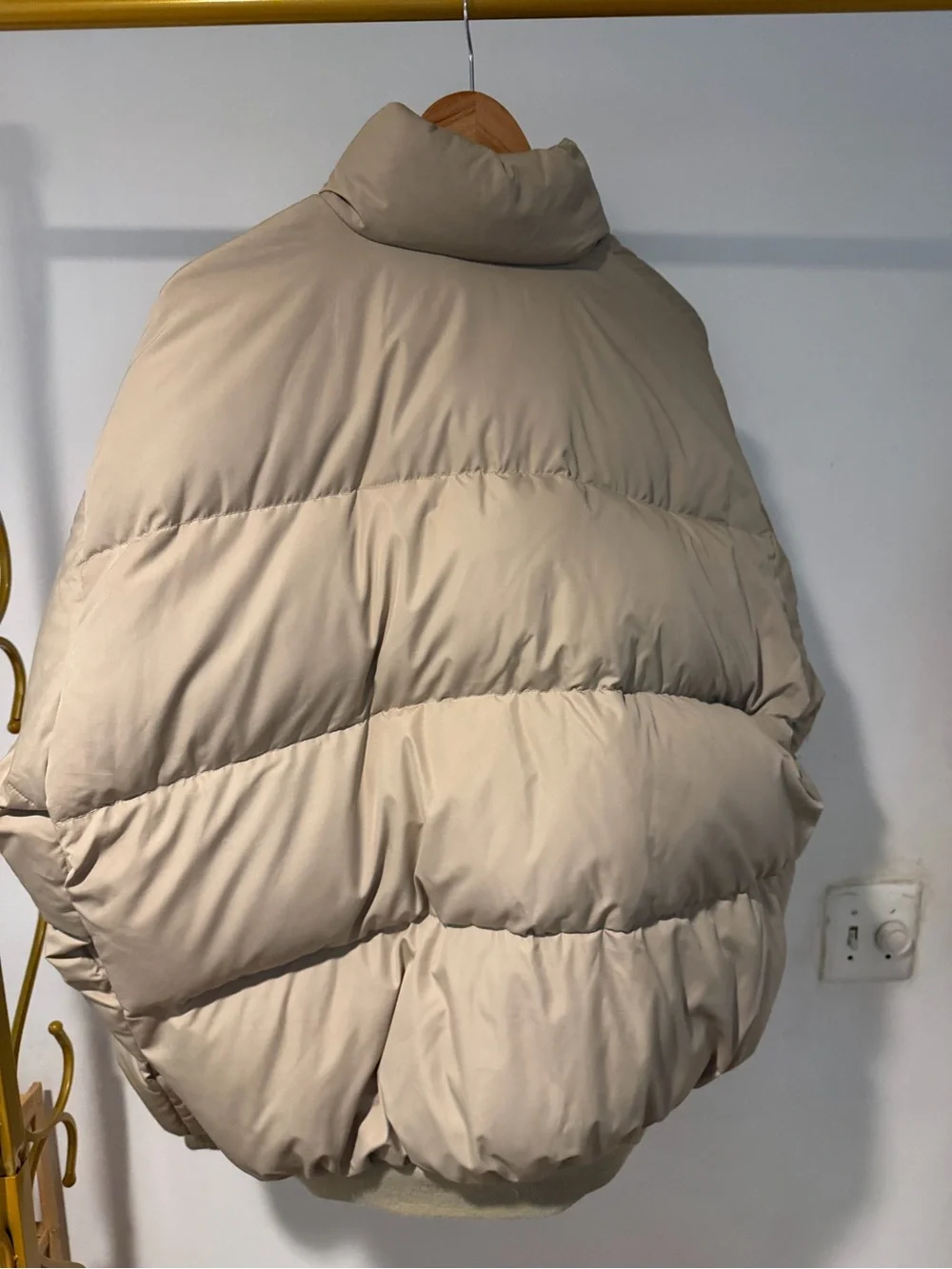 Vintage Polo Ralph Lauren Tan Down Jacket Large
